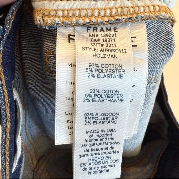 FRAME Women's High Rise Cigarette Jeans Size 26 Blue Medium Wash Casual Quality - Picture 7 of 12